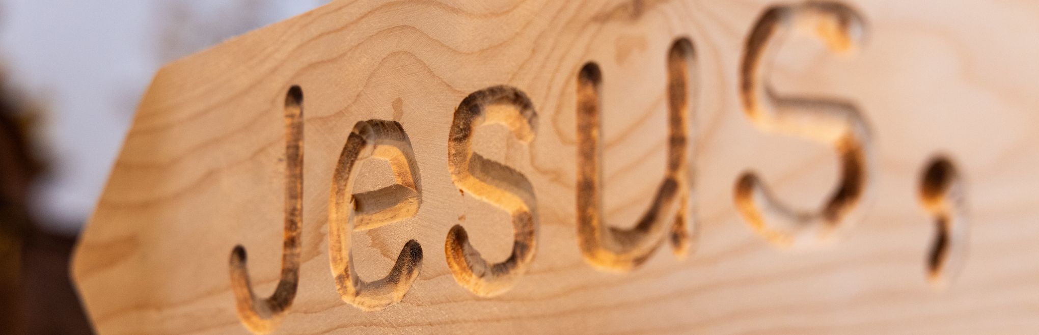 Symbolbild mit dem Schriftzug Jesus